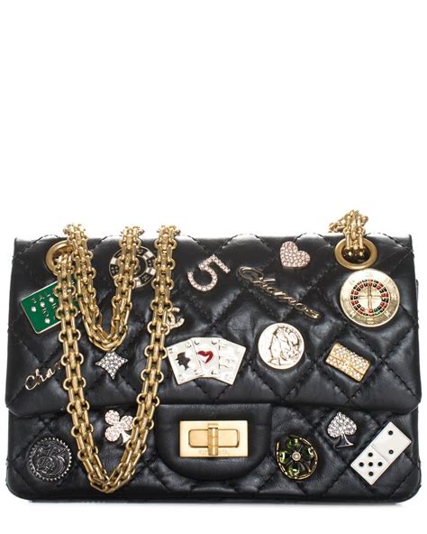 black chanel bag with charms